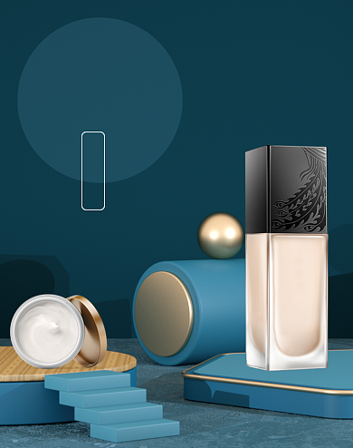 蓝色简约冬季上新季C4D海报背景