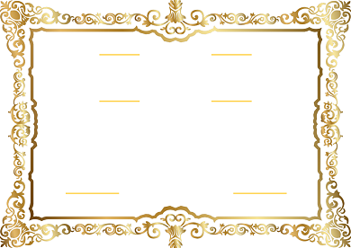 简约黄色花边毕业证书背景