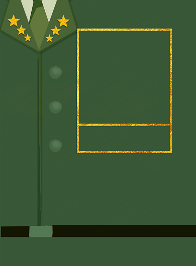 绿色征兵宣传扁平海报背景