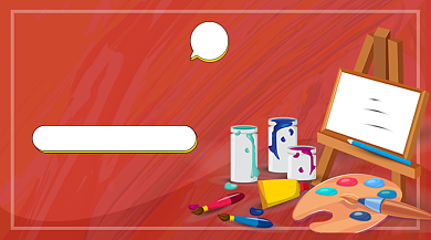 儿童艺术培训班招生红色插画手机横图背景