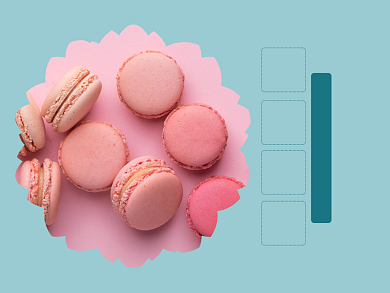 焦糖马卡龙甜品食品美团主图模板背景