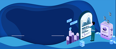 金融理财手绘卡通公众号首图背景