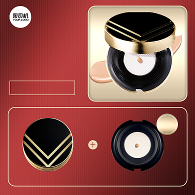 粉底液彩妆气垫促销套装主图背景