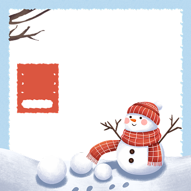 大雪围巾帽子手套半价手绘促销主图图标背景