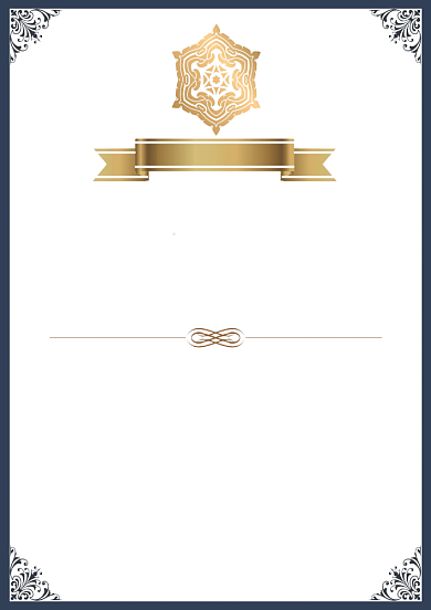 蓝色欧式花纹大气聘书背景