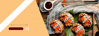 大闸蟹螃蟹生鲜电商全屏海报背景