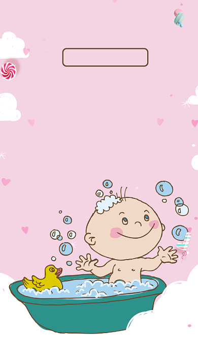 创意手绘卡通母婴行业聊天背景图背景