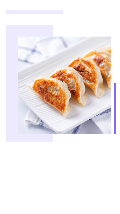 紫色简约立冬饺子文章配图背景