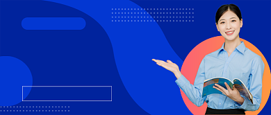 蓝色简约英语口语培训公众号首图背景