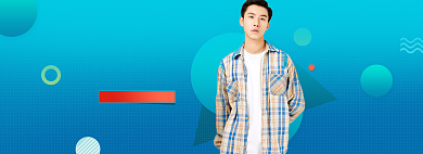 淘宝潮流男装秋季新品上新banner背景