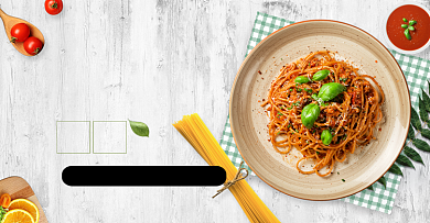 时尚小清新番茄意面美味海报背景