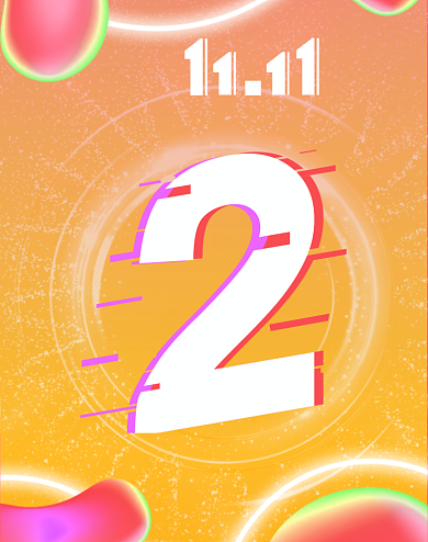 撞色科技双十一狂欢倒计时背景