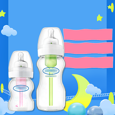 蓝色粉色绿色可爱卡通母婴用品主图背景