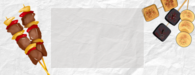 撸串烧烤店招大促背景