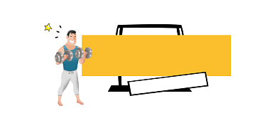 增肌课堂简约插画公众号logo背景