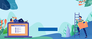 手绘卡通UI特训班公众号首图背景