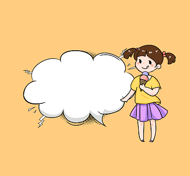 超多话主持人搞笑可爱朋友圈封面背景