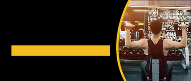 黑色简约运动健身公众号首图背景