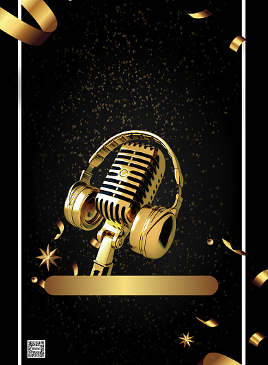 KTV娱乐黑色质感宣传印刷海报背景