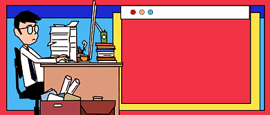 职场工作压力痛苦煎熬公众号首图背景