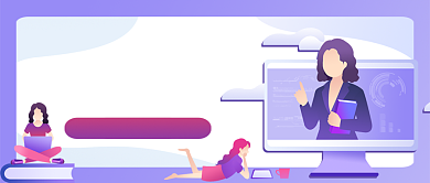 名师在线教育手绘卡通公众号首图背景