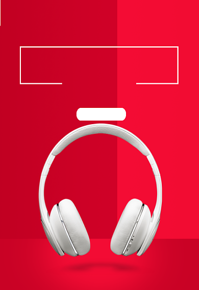 双十二无线耳机促销钻展背景