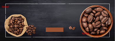 优质咖啡豆褐色电商促销banner背景