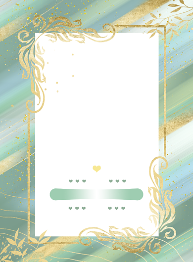 邀请函绿色鎏金婚礼婚庆海报背景