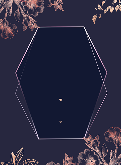 邀请函时尚简约粉金婚礼婚庆海报背景