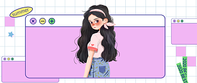 粉色时尚夏日好物推荐公众号首图背景