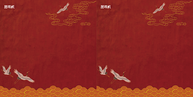 古风红色传统非遗苏绣包装手提袋背景