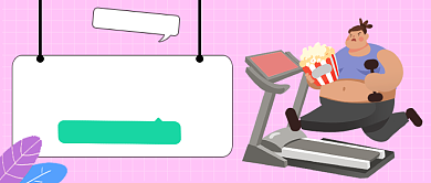 粉色手绘运动健身公众号首图背景