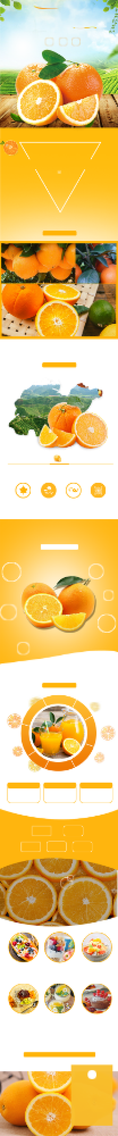高端春季水果橙子橘子淘宝详情页背景