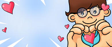 七夕趣味创意插画公众号首图背景