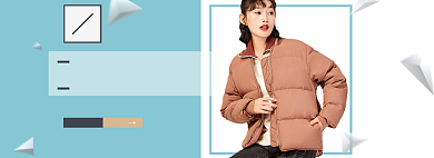 淘宝秋冬女装上新羽绒服banner海报背景