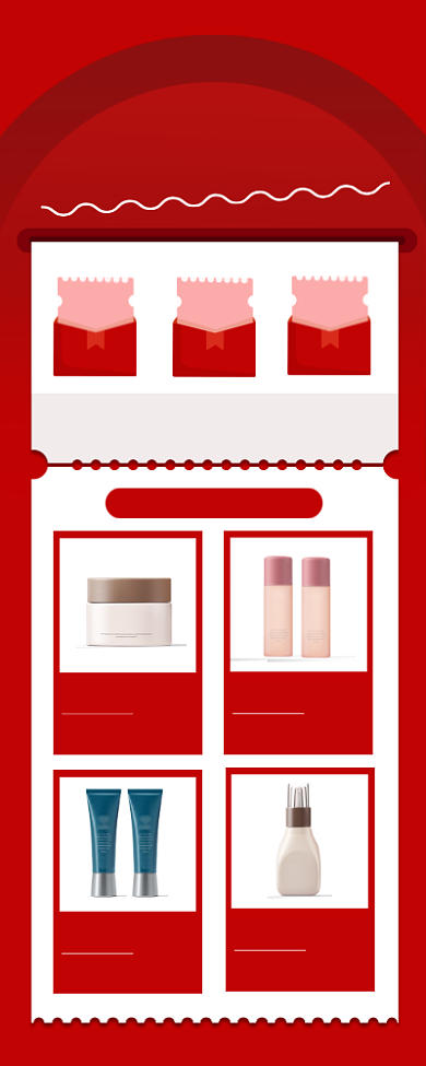 周年庆店铺促销信息大红手机长图背景