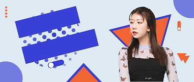 旅游穿搭蓝色简约公众号首图背景