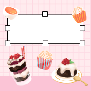 网红甜点清新插画公众号次图背景