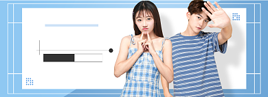 男女夏装清仓促销banner背景
