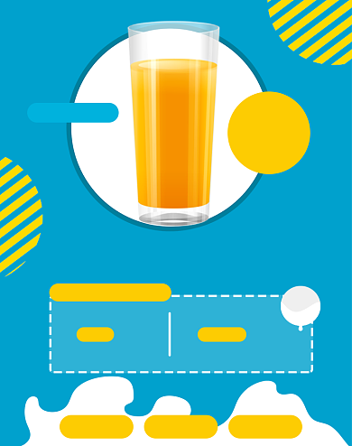 果汁橙汁饮料特惠狂欢大促海报背景