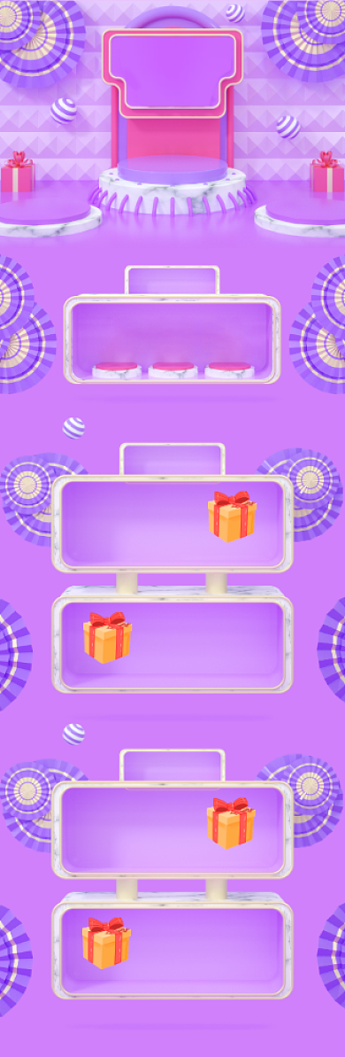 紫色唯美立体化妆品母亲节首页背景