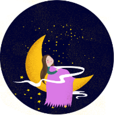 晚安卡通可爱插画公众号次图背景