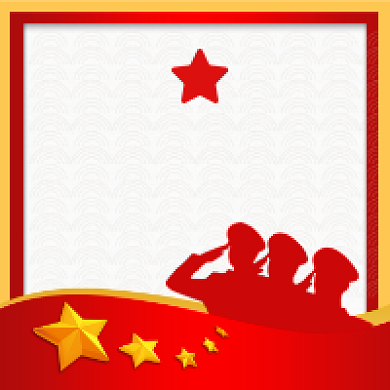 八一建军节大气中国风公众号次图背景