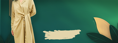 秋季上新女装风衣潮流热榜淘宝电商banner背景