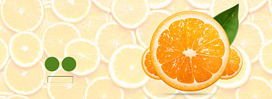 聚划算美味橙汁橙子电商banner背景