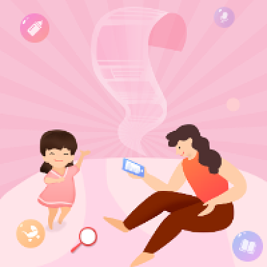 育儿宝典粉色可爱简约公众号次图背景