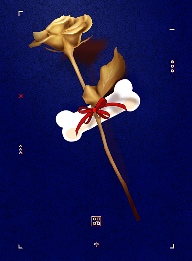 光棍节蓝色时尚创意单身节日海报背景