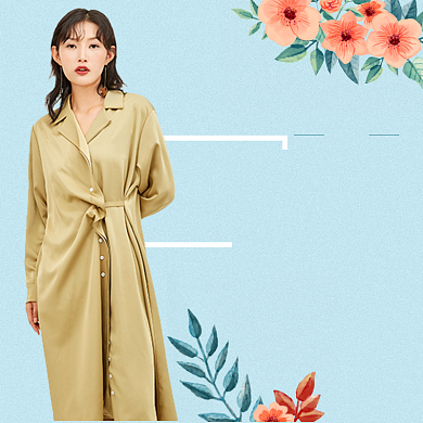 夏季小清新女装直通车背景