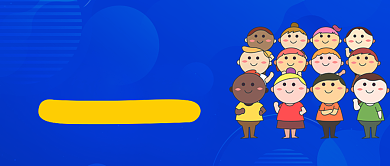 世界人口日蓝色卡通公众号首图背景