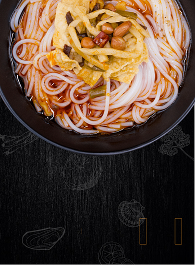 过桥米线美食促销宣传海报背景